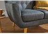 Grey Fabric Upholstered 2 Seater Sofa,Button Back,Retro Scandinavian Style 2